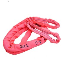 Double buckle flexible lifting sling industrial sling o round hoisting belt sling 2 3 5 8 10 15 20 tons M