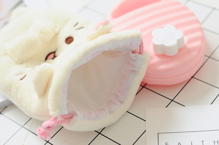 猫咪暖手壶热水袋加厚毛绒暖水袋汤婆子注水暖手宝暖水壶_家居用品