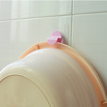 Free hole washbasin hook bathroom space aluminum incognito wall washbasin rack Bathroom baby bath basin shelf