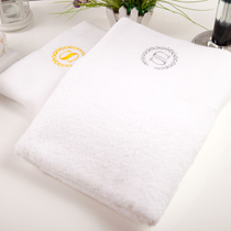 Five-star hotel cotton bath towel adult increase thickened white hotel beauty salon large bath towel cotton custom