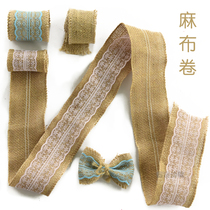 Linen webbing lace pattern hemp roll kindergarten board newspaper lace decoration creative DIY handmade material hemp rope