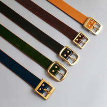 British bridle leather belt leather JE casual pants with retro fairy hand-made copper buckle needle buckle handmade belt mens trend