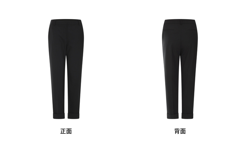 【商场同款】玛丝菲尔女装秋季新款羊毛黑色西装裤A1BW30045