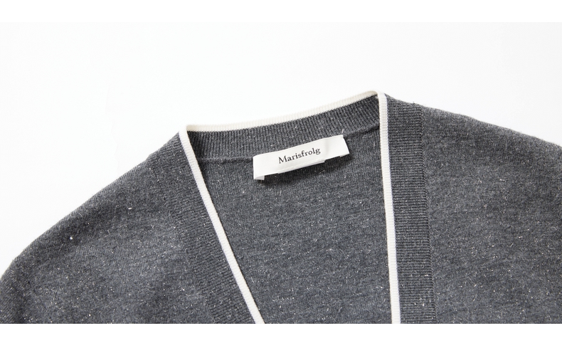 【商场同款】玛丝菲尔女装秋季新款深灰色羊毛针织衫A1BW3835M