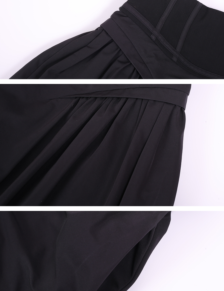 【时尚潮流系列】玛丝菲尔裙子春款23年新款黑色高腰A字半身裙