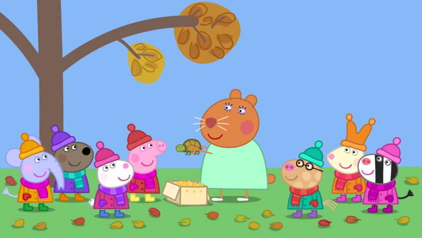 生活即教育,小猪佩奇和朋友秋冬季在干嘛