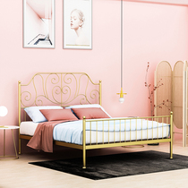The Nordic wrought-iron beds princess bed 1 5 meters single modern minimalist bedroom 1 8 meters double red hob