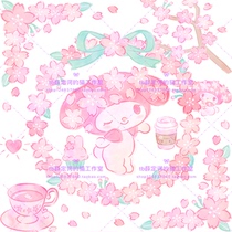 178 My Melody Sakura is exempt from PNG with the lovely material of the Merlotte Cherry Blossom Day