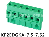 Plug type PCB terminal block KF2EDGKA-7 62mm(2-12) straight connector copper environmental protection