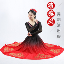 Xinjiang dress dance performance costume Uyghur performance kung fu dress opening dance stage skirt women