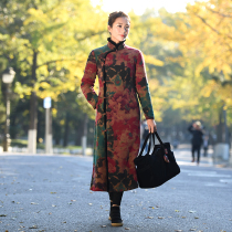 (Where Time Stood Still) yi jin edge xiang yun sha original clothing design spun silk xiang yun sha mink vintage cotton coat