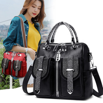 Hot diamond shoulder bag womens bag 2021 new Korean fashion sequin diamond bag three-way backpack shoulder oblique cross multi-purpose bag