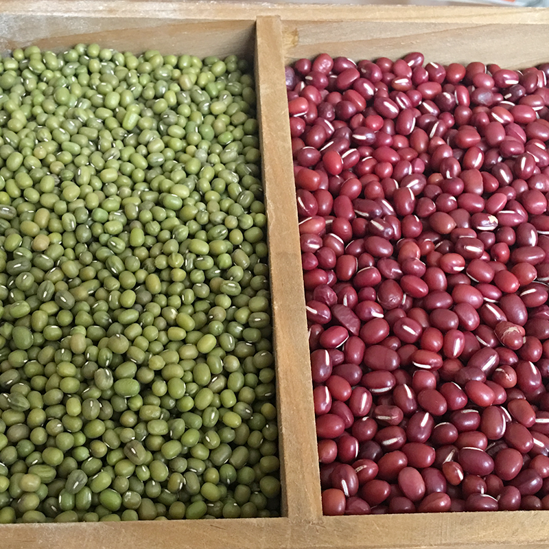 红豆绿豆组合 农家自产红小豆绿豆煮粥炖羹祛湿五谷杂粮500g