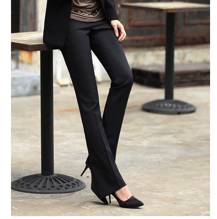 正装裤女裤子大码秋冬西装裤直筒小脚修身西裤女长裤职业工装裤子