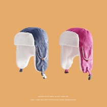 ins Net red with corduroy ear protection Lei Feng hat autumn and winter thick Korean fashion wild pilot hat