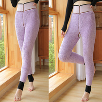 2021 Winter new cloud velvet leggings thick cotton pants warm high waist plus velvet leggings large size one pants women