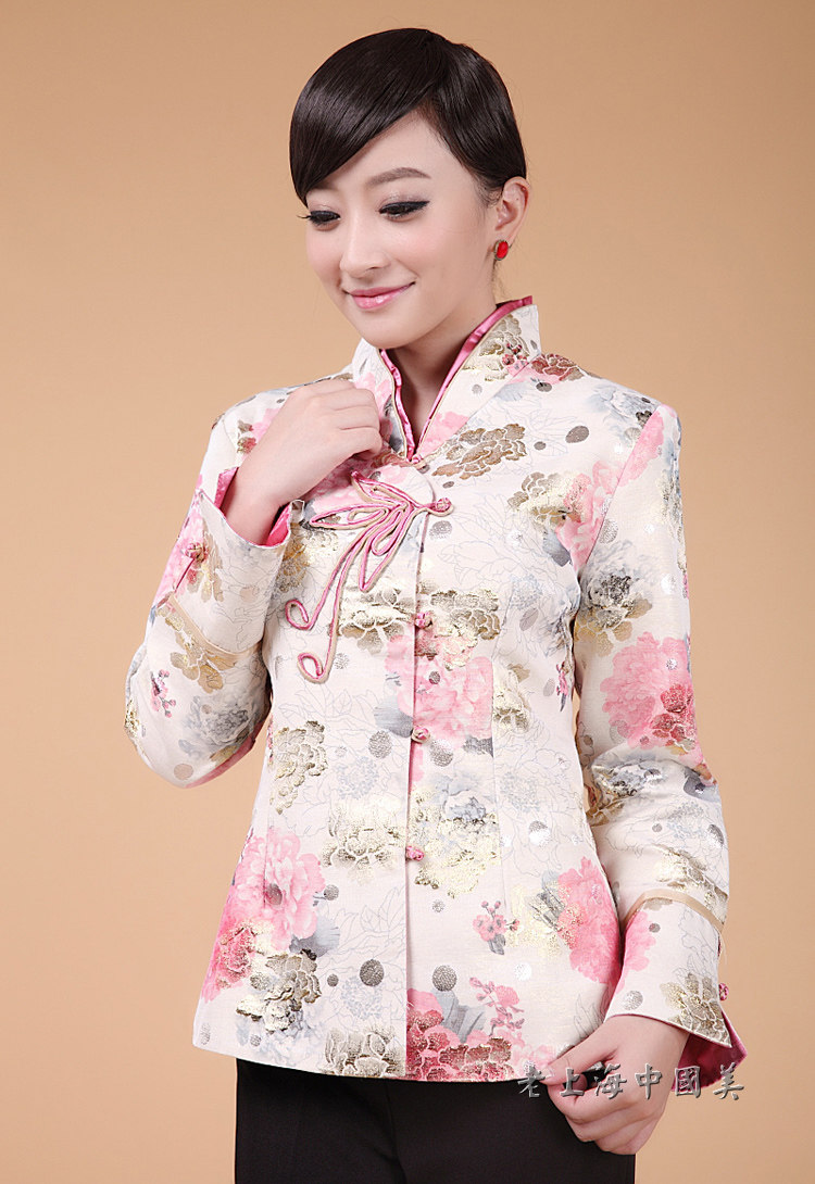 唐装春秋新款时尚改良唐装丝绸女士上衣中国风中式中年气质妈妈装
