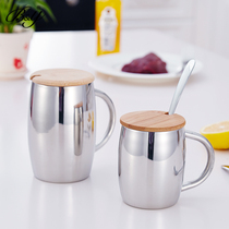 BY Creative KTV bar stainless steel beer cup mixing cup stainless steel water cup Double insulation cup with lid