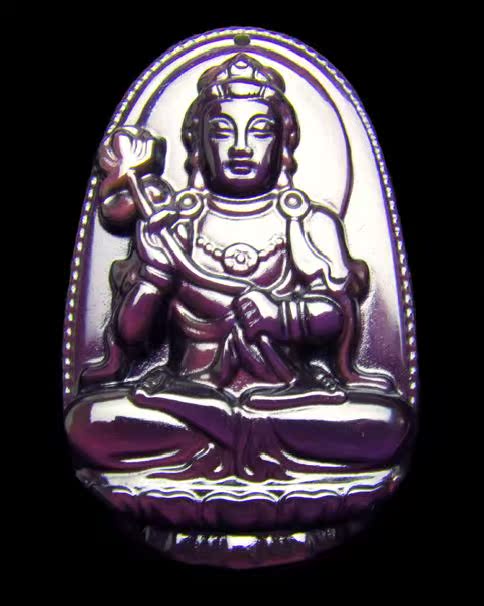 戌年属马守护神本命佛吊坠男女 新款紫红眼黑曜石大势至2018款