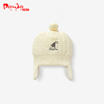 Piao Qiao autumn winter baby hat men and women baby newborn baby cute ear protection super cute plus velvet tire cap