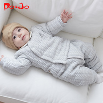 Piao Qiao newborn baby clothes men and women Baby set thickened warm cotton clothes childrens clothes winter clothes