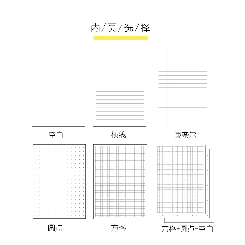 广博手帐本内芯 a6全空白手账内页 替换本芯学生文具学习日记本子产品展示图3