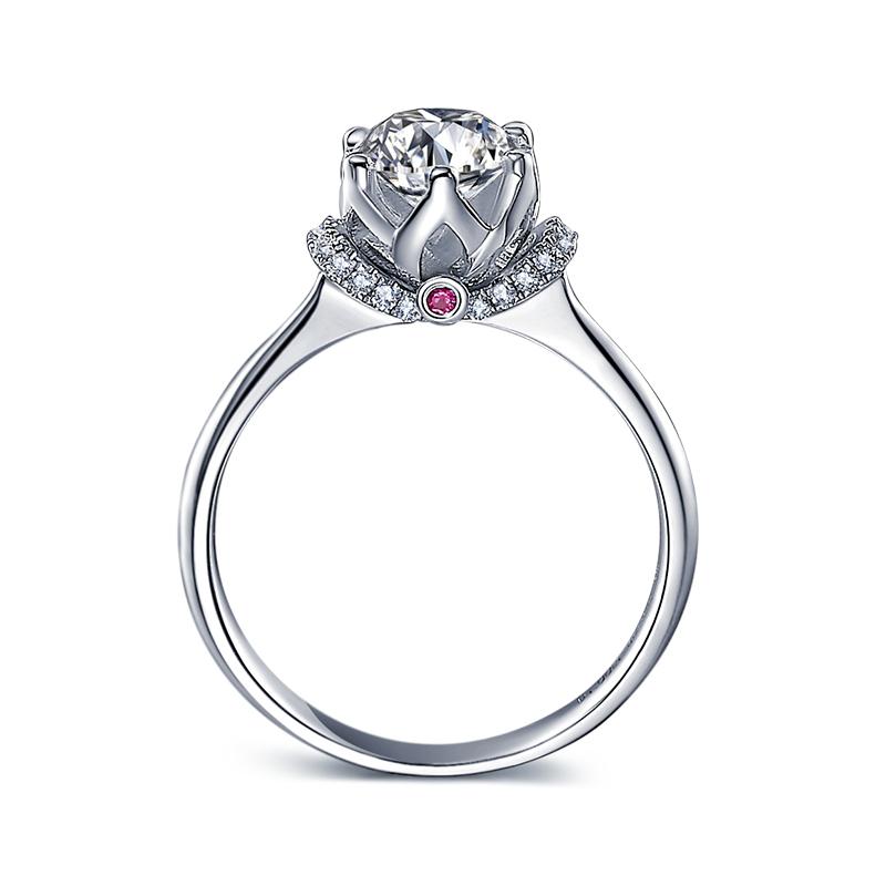 i do 18k金真爱加冕求婚女钻石钻戒30分50分克拉戒指正品专柜ido