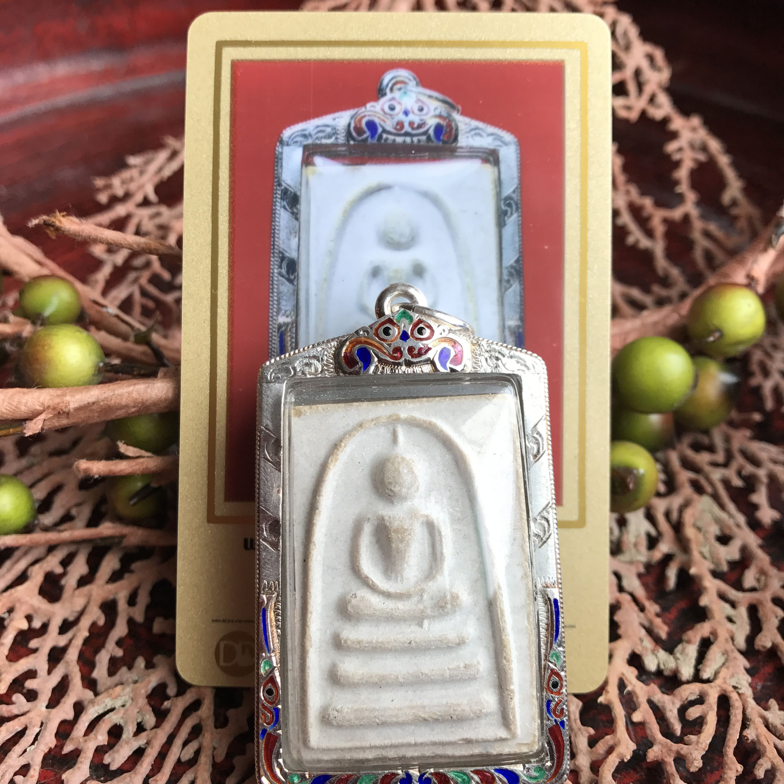 泰国佛牌正品龙婆培2534四喷崇迪佛多款外壳ddpra卡包邮贝叶泰佛