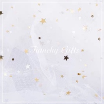 Star and moon yarn Star yarn White mesh Wedding swing props ins small daisy gauze with hand gift box package gauze