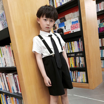 Flower boy dress summer children English small suit suit handsome dress boy presenter show suit clothing