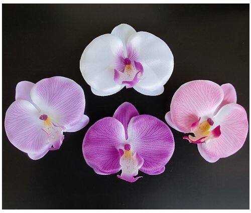 仿真花朵饰品蝴蝶兰鸢尾花 摄影拍照道具花 居家装饰花 11cm