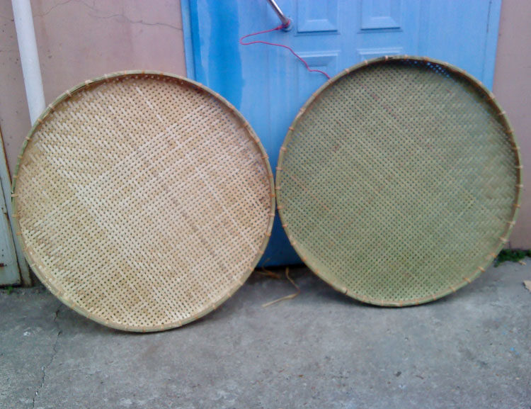 包邮白藤捆边大筛子 大竹筛 晒筛 晒菜干 豆干筛 茶筛 竹白款60cm