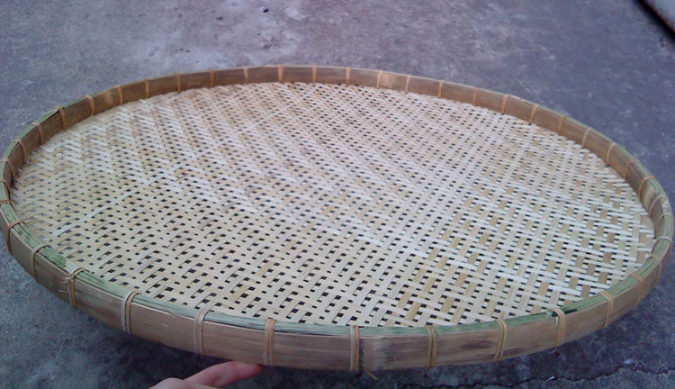 包邮白藤捆边大筛子 大竹筛 晒筛 晒菜干 豆干筛 茶筛 竹白款60cm