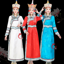 2019 new womens traditional Mongolian robe Mongolian wedding dress handmade Mongolian performance clothing stage outfit