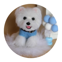 Pet model custom wool felt simulation cat Teddy than bear West Highland dog car pendulum DIY creative gift