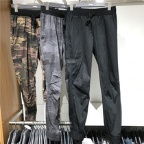 Li Ning 2019 summer new mens pants casual pants camouflage closing trousers breathable cotton sports pants AKXP059