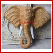 Sandstone wall elephant fountain sandstone fountain sculpture stereo relief round carving hotel house courtyard fountain