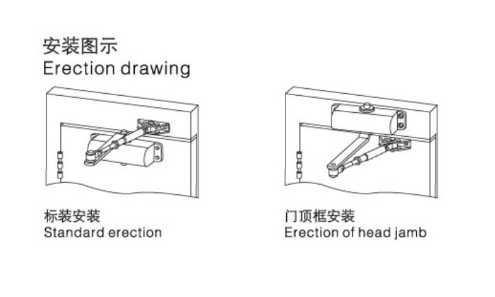 oude欧德闭门器 防火门闭门器 缓冲液压自动关门器 经久耐用 中号