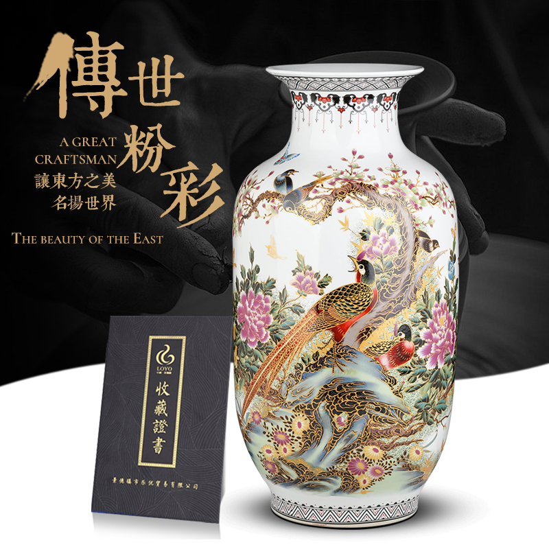 Jingdezhen ceramic vases, Chinese style household dried flower arranging flowers sitting room place archaize TV ark, decoration as porcelain