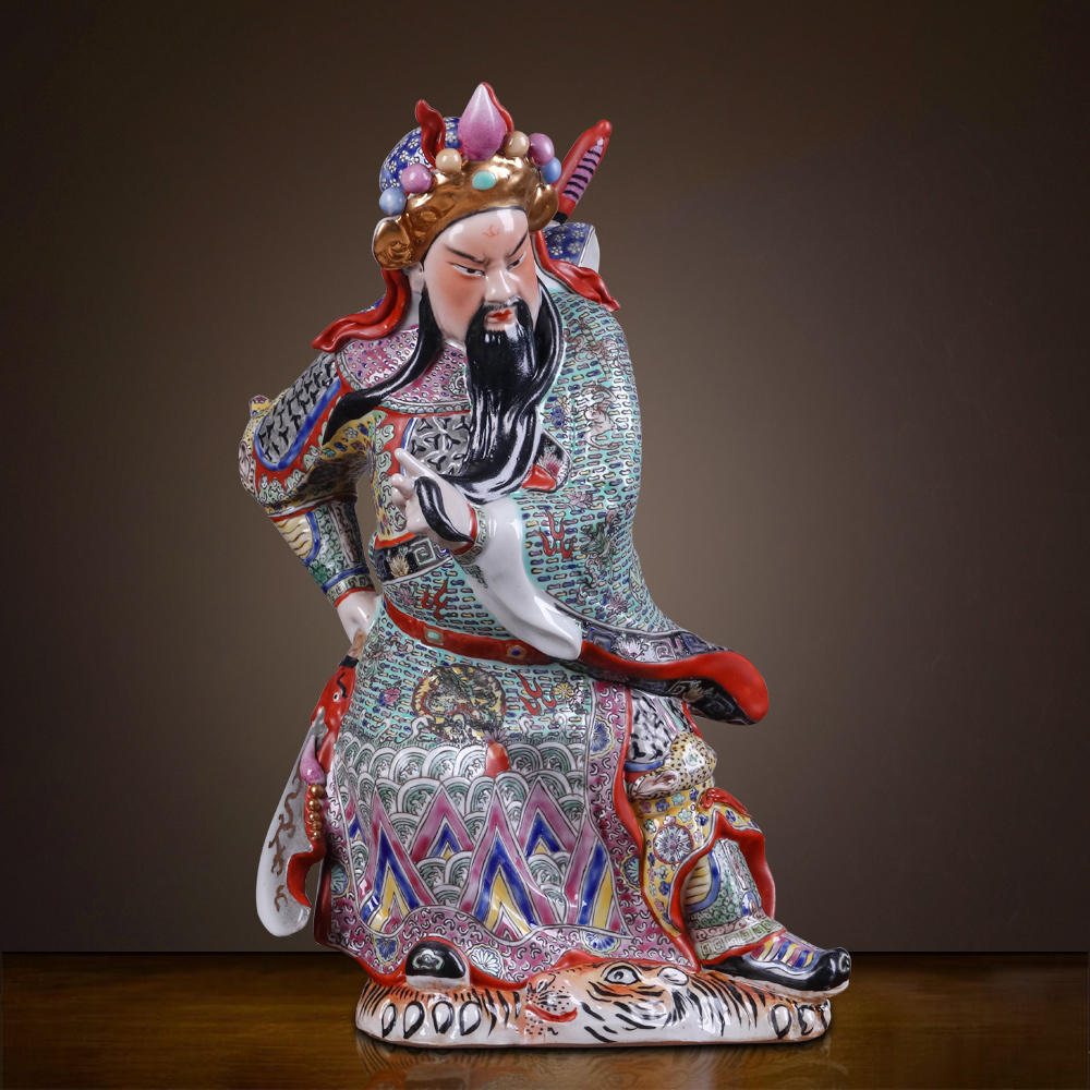 Manual its porcelain of jingdezhen ceramics kuan ti bodhisattva guan gong Chinese town house sitting room porch handicraft furnishing articles