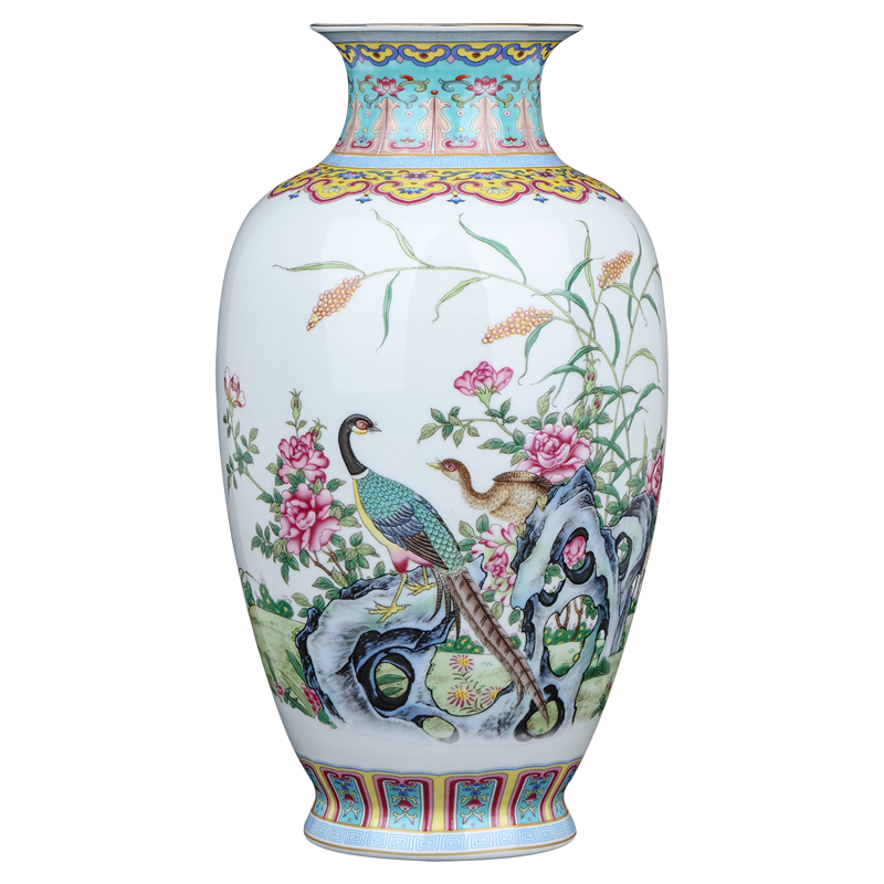 Jingdezhen ceramics vase furnishing articles of TV ark, sitting room of Chinese style household porcelain decoration decoration table arranging flowers