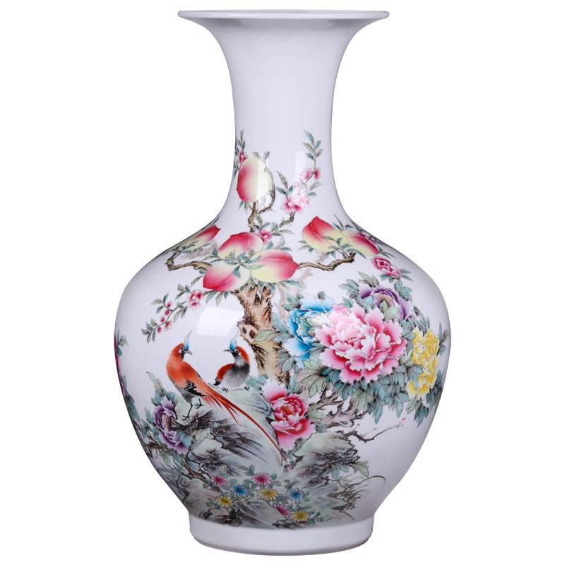 Jingdezhen ceramic hand - made antique vase live long and proper TV ark, mesa of flower arrangement sitting room adornment is placed