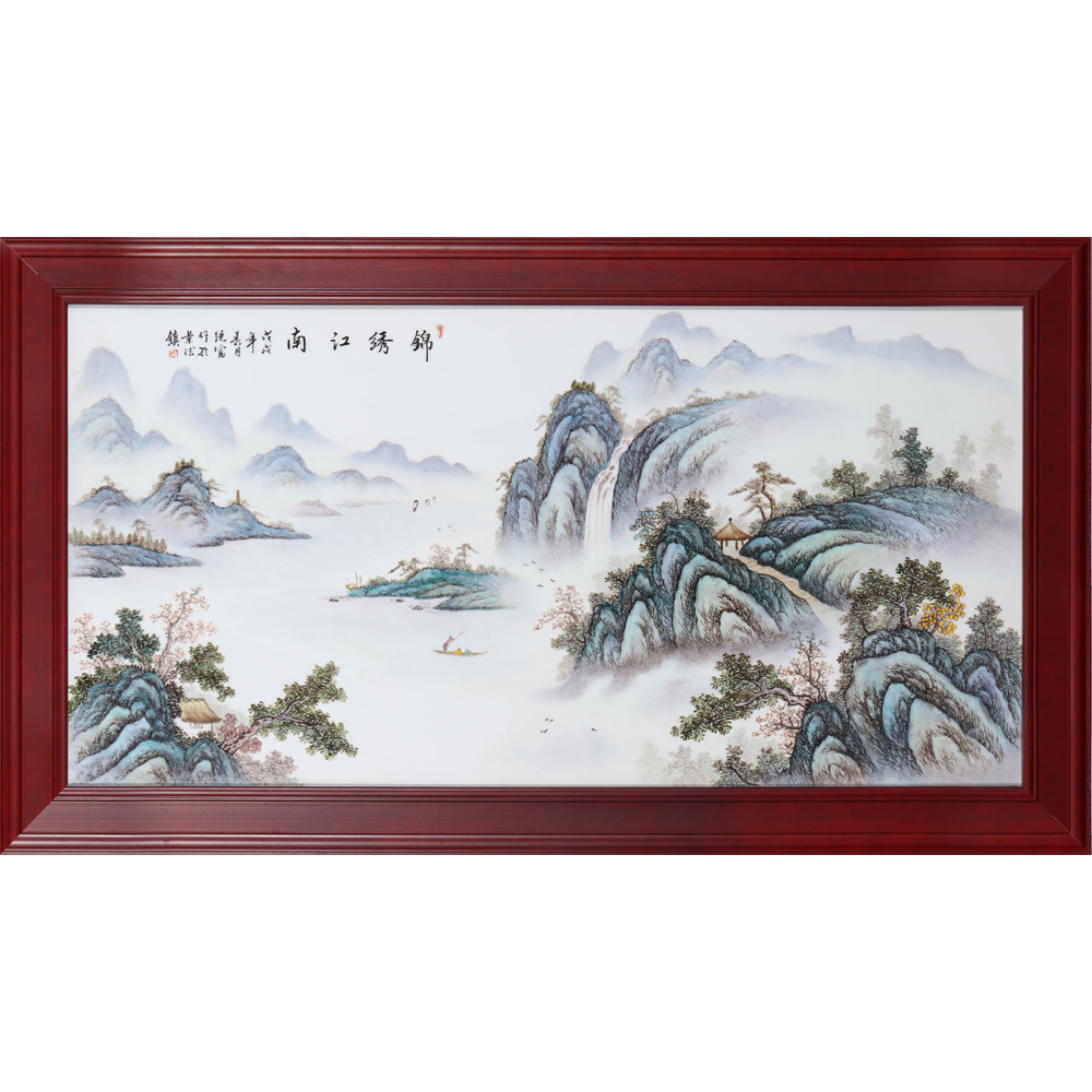 Jingdezhen ceramics porcelain plate painting the living room of Chinese style household adornment bedroom porch corridor corridor wall hang a picture