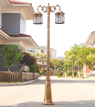 High pole courtyard lamp outdoor waterproof European style retro landscape outdoor Villa Garden double head street lamp