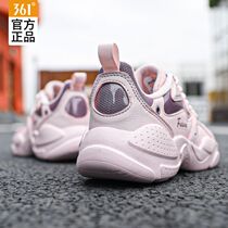 361 Yunshu womens shoes sports shoes summer 2021 new student dad shoes 361 degree mesh cherry blossom running shoes