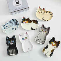 W1962 new Japanese ceramic cute cartoon Kitty Cat sauce sauce dish creative dish small plate