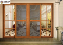Sanya heavy door sliding door custom sliding door Louver tempered glass villa kitchen balcony living room entrance door