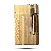 French ghouse god Jun pure copper engraving bullet sculpted steel harmonica sound inflatable lighter mens military business