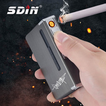 New brand automatic cigarette case usb charging lighter creative multifunctional cigarette case cigarette lighter business anti-pressure box