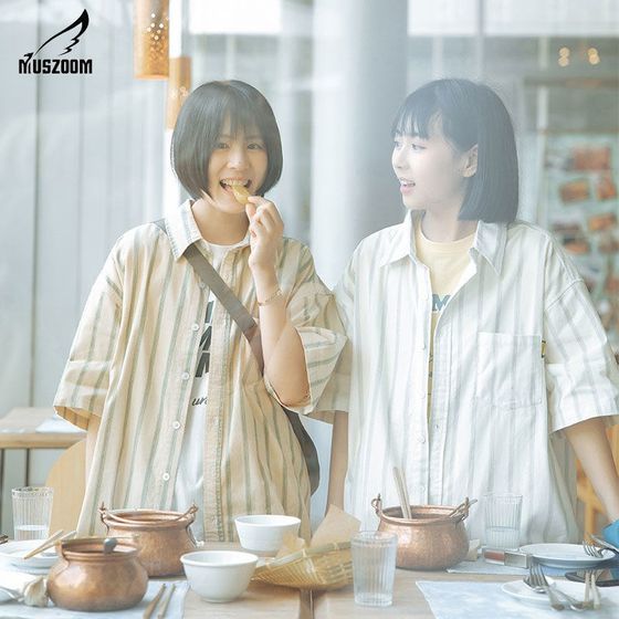 Muszoom/full speed Japanese retro striped men's and women's shirt summer thin loose mid-length versatile casual shirt
Muszoom/full speed Japanese retro striped men's and women's shirt summer thin loose mid-length versatile casual shirt